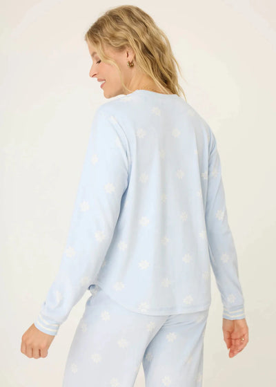 PJ Salvage Apres All Day Velour L/S Top Blue Whisper