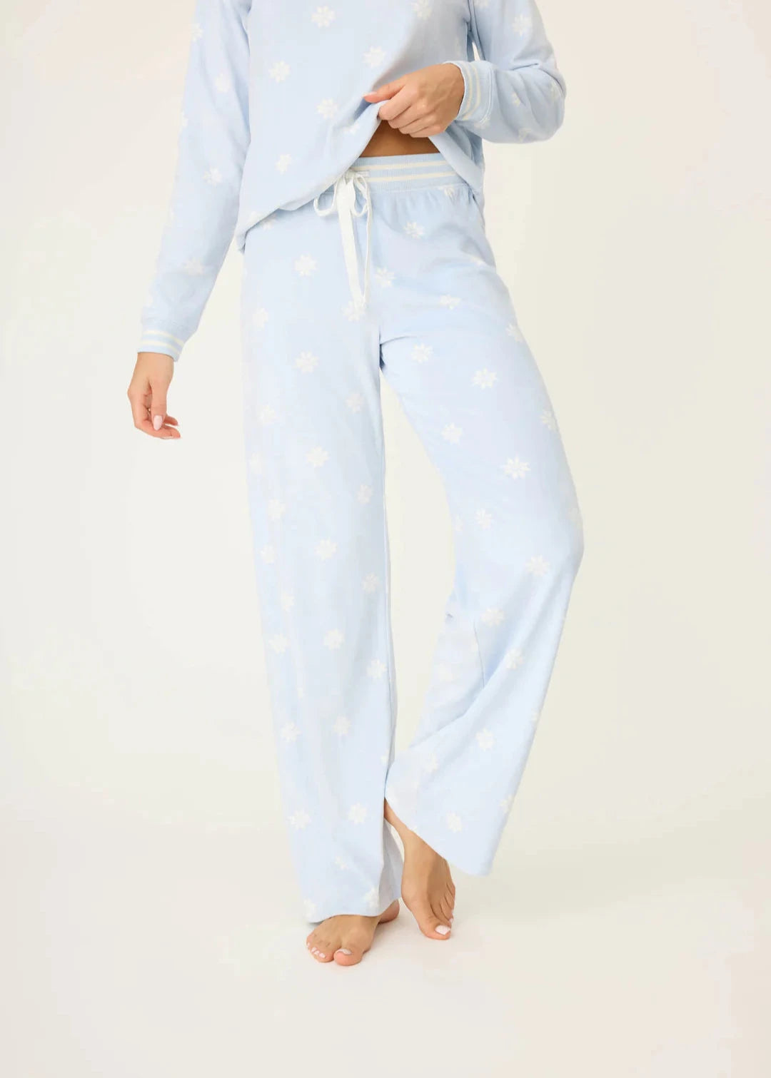 PJ Salvage Apres All Day Velour Pants Blue Whisper