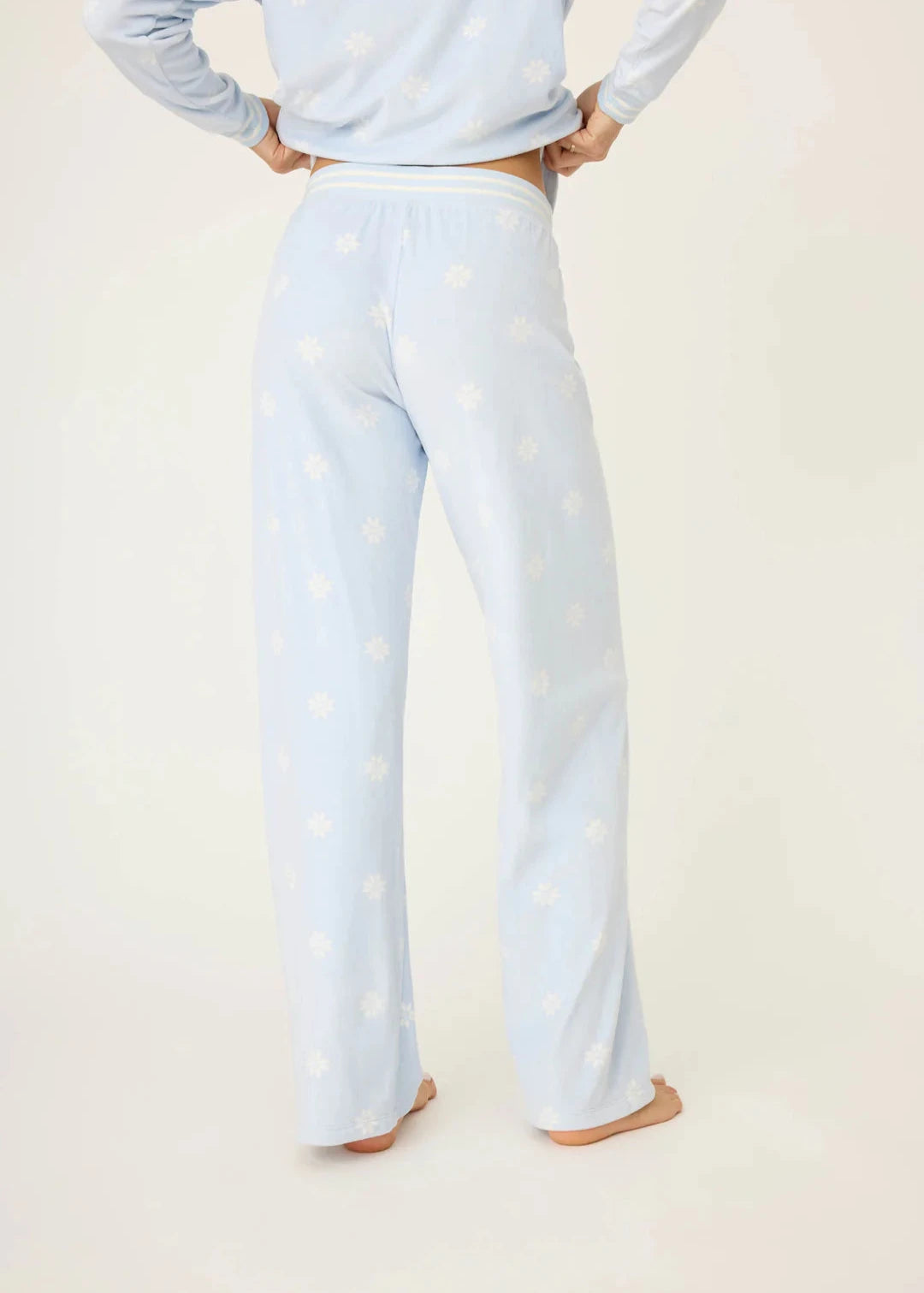 PJ Salvage Apres All Day Velour Pants Blue Whisper