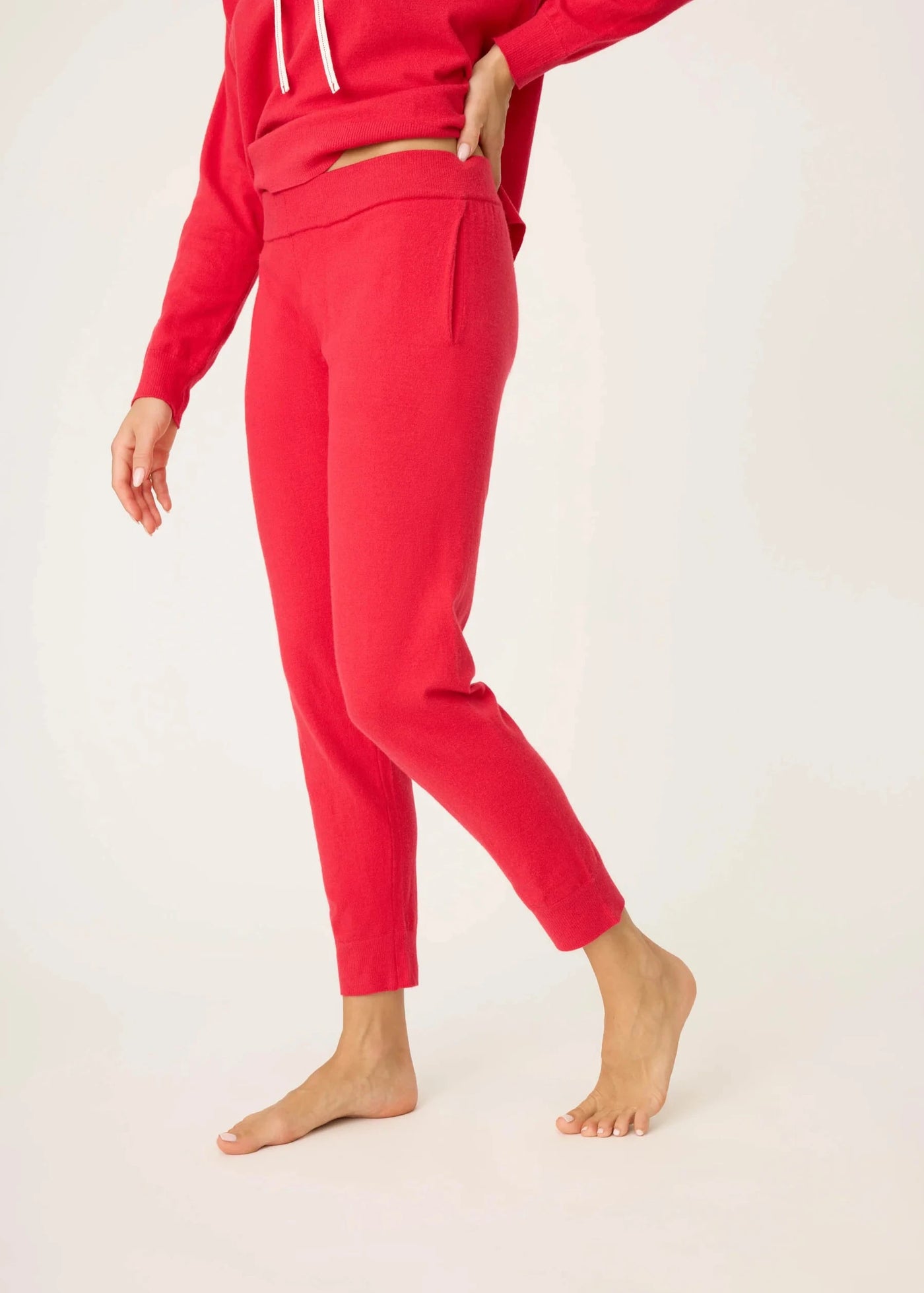 PJ Salvage Apres All Day Knit Banded Pants Red