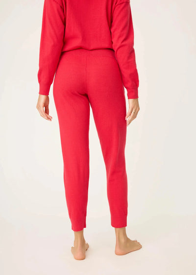 PJ Salvage Apres All Day Knit Banded Pants Red