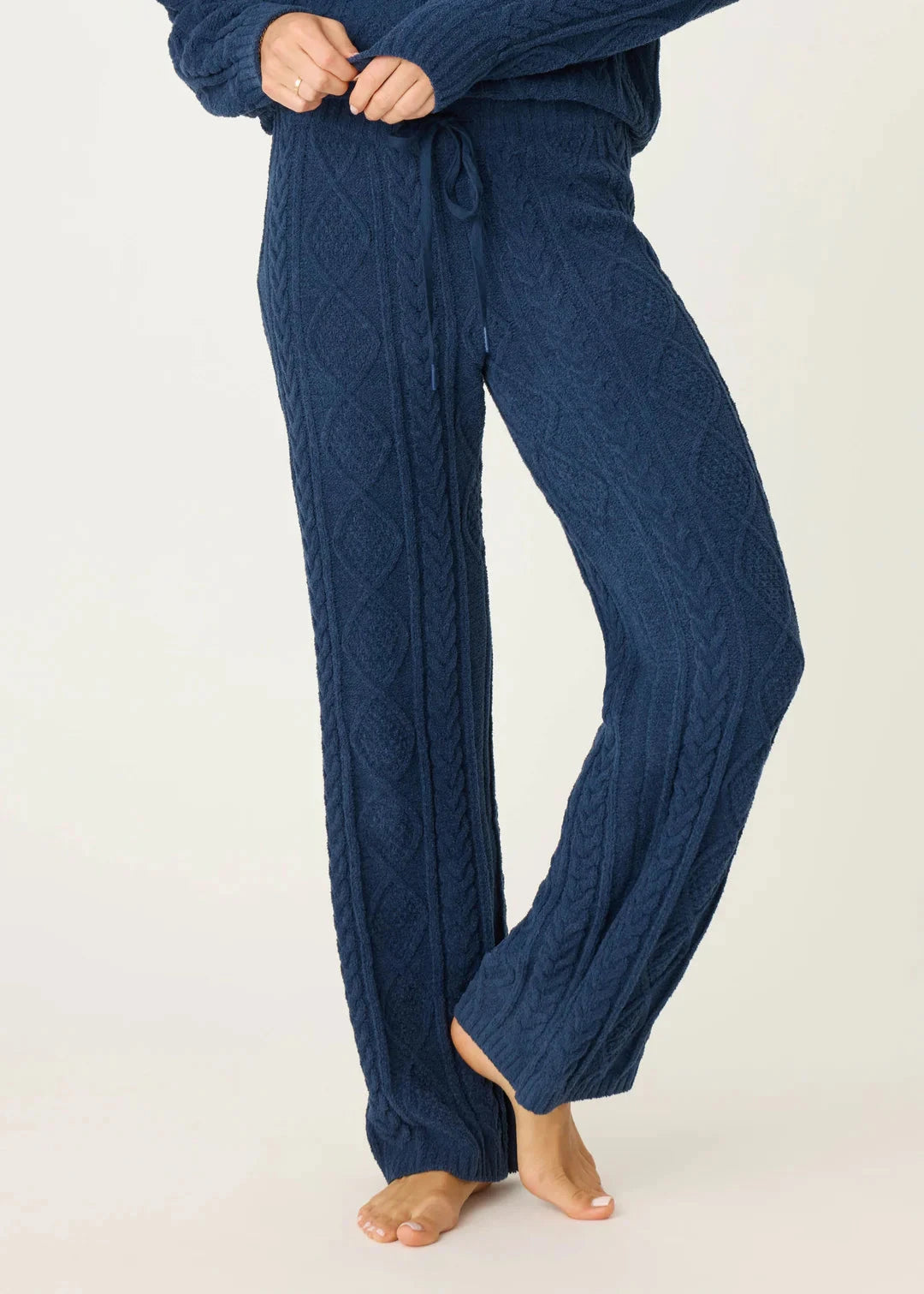 PJ Salvage Chenille Cozy Cable Lounge Pants Midnight