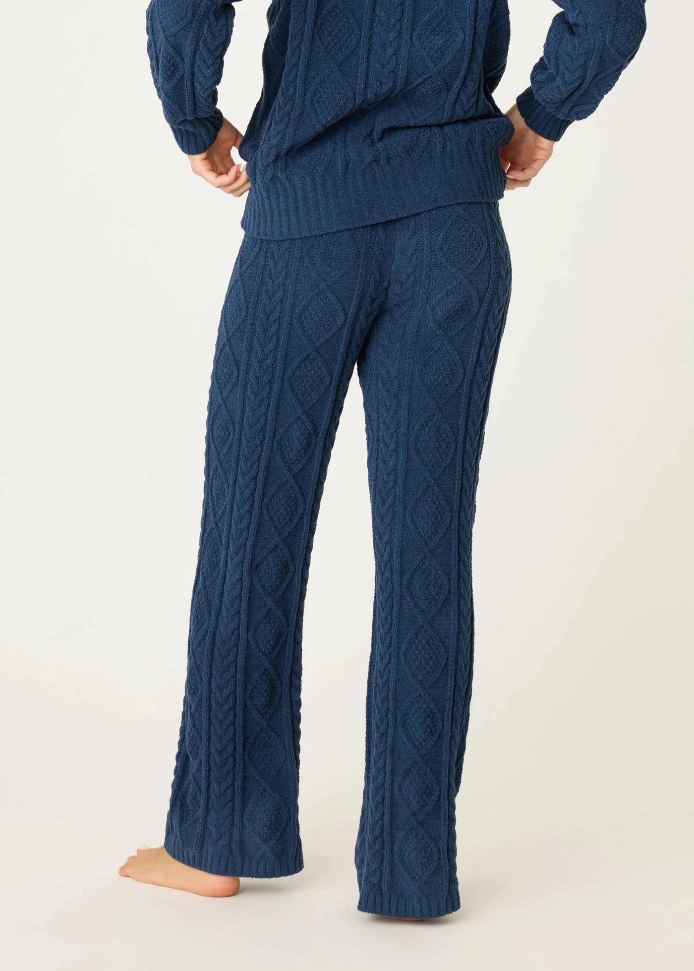 PJ Salvage Chenille Cozy Cable Lounge Pants Midnight