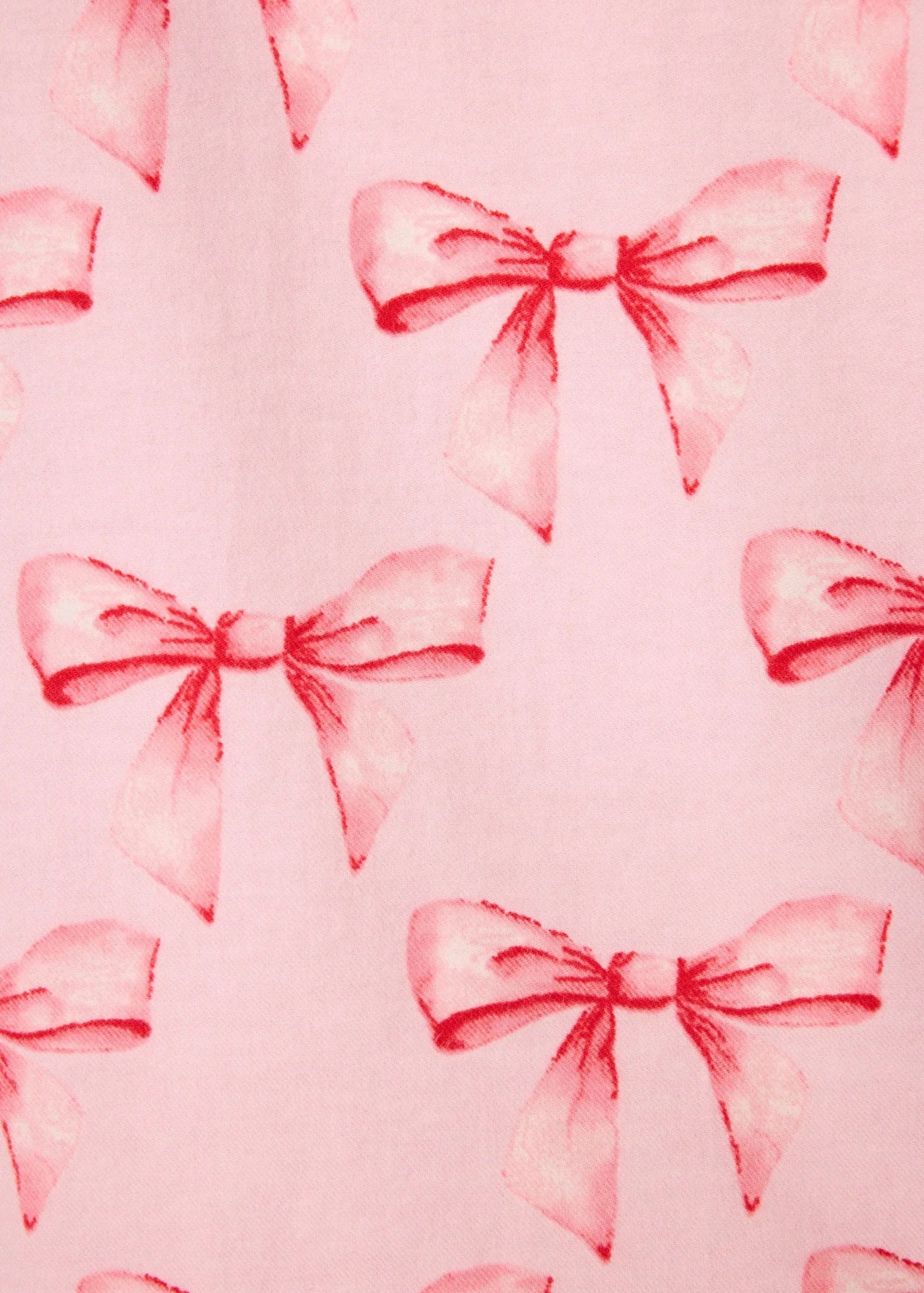 Pj Salvage Ribbons & Bows Flannel Pj Set - Candy Pink