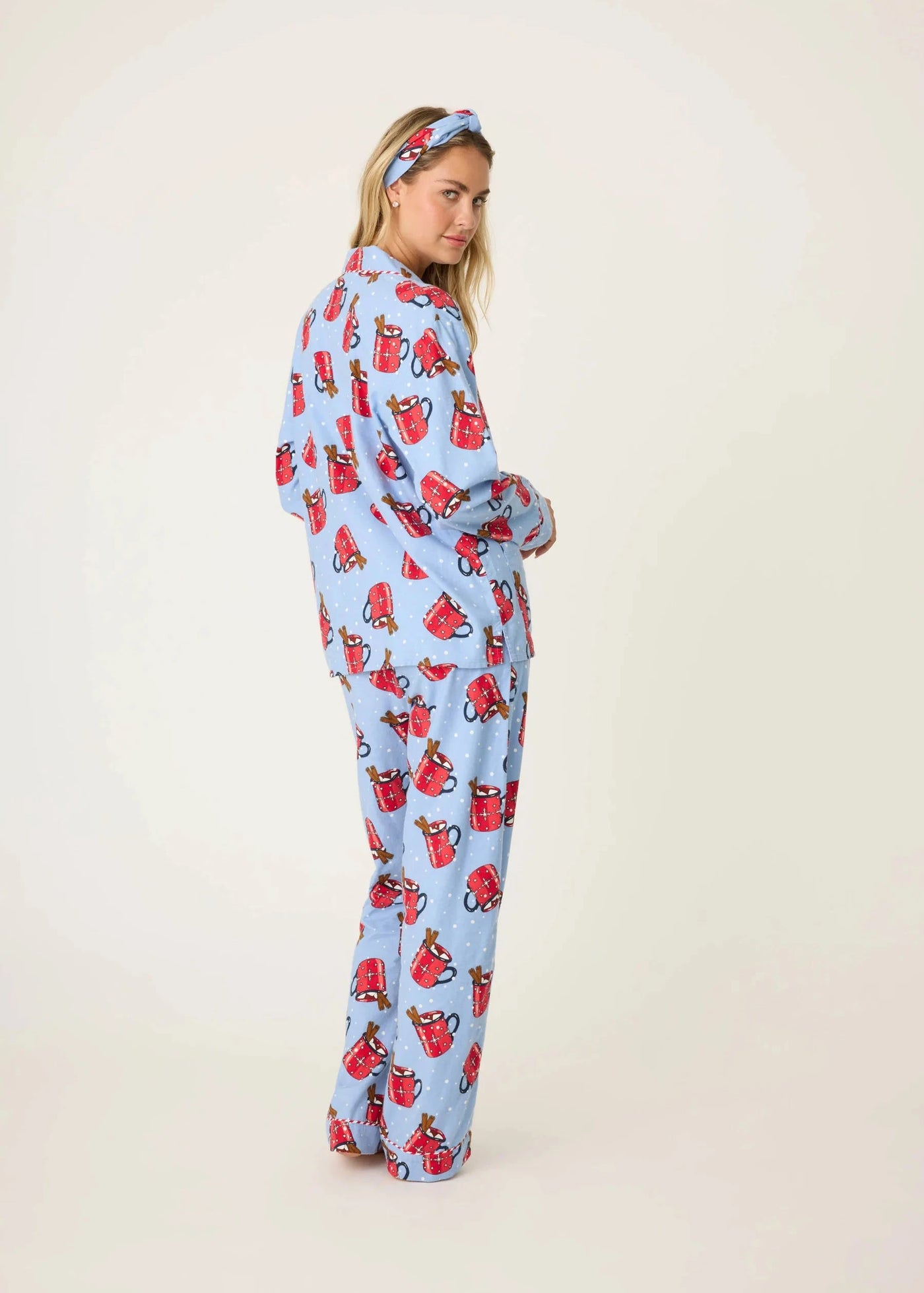 PJ Salvage Flannels Pj Set Hug in a Mug - Denim