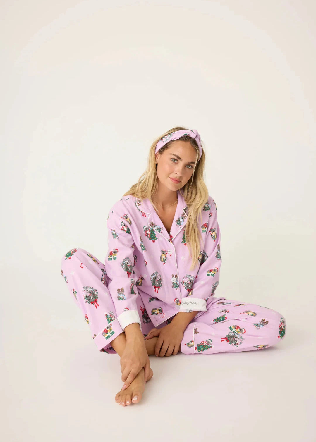 PJ Salvage Koality Holiday Flannel Pj Set - Lavender