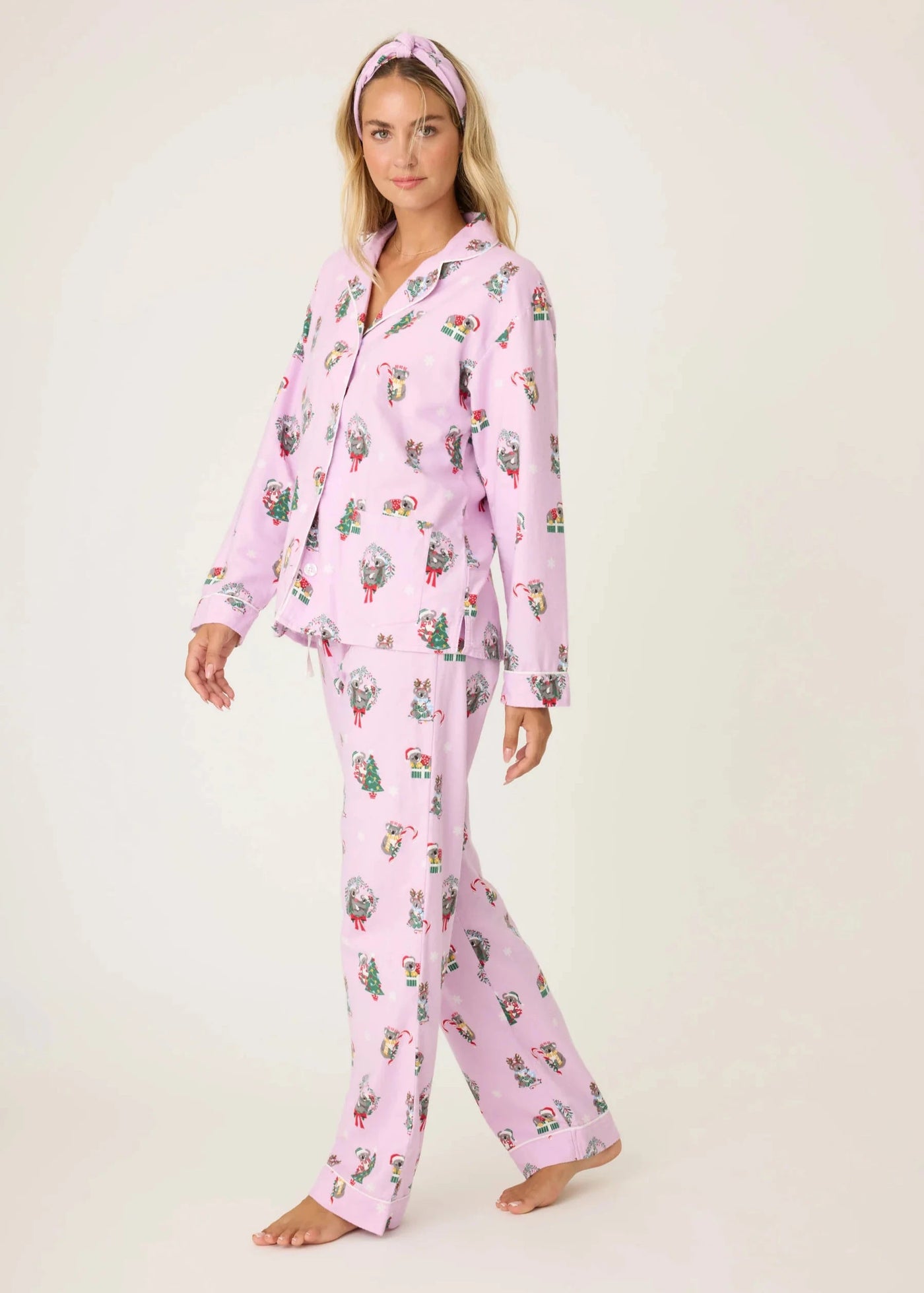 PJ Salvage Koality Holiday Flannel Pj Set - Lavender