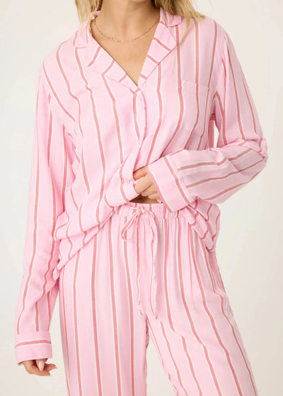 Pj Salvage Stripe Hype Pj Set - Candy Pink