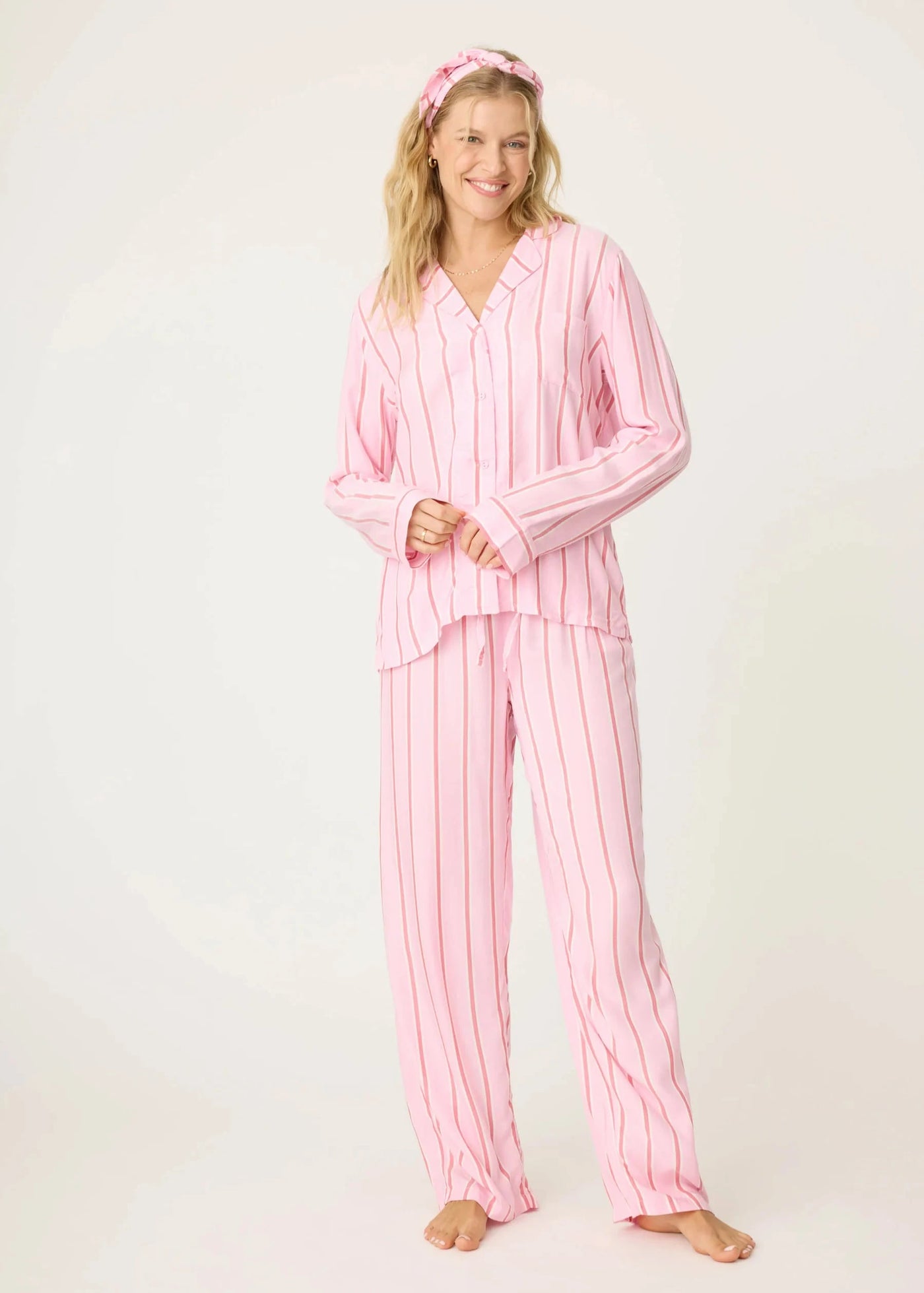 Pj Salvage Stripe Hype Pj Set - Candy Pink