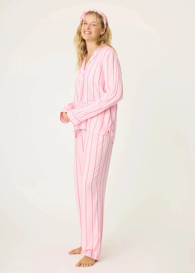 Pj Salvage Stripe Hype Pj Set - Candy Pink