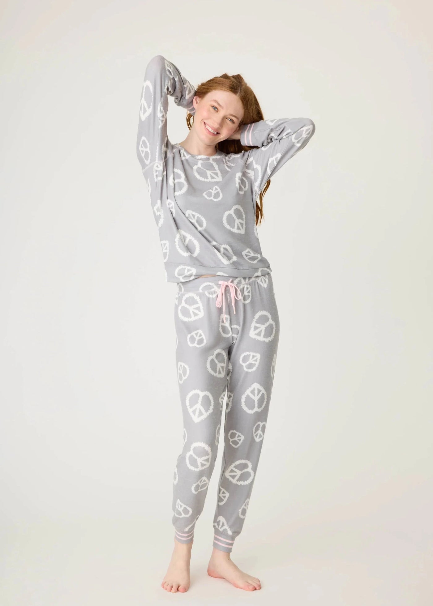 Pj Salvage Full Of Love Pj Set - Grey