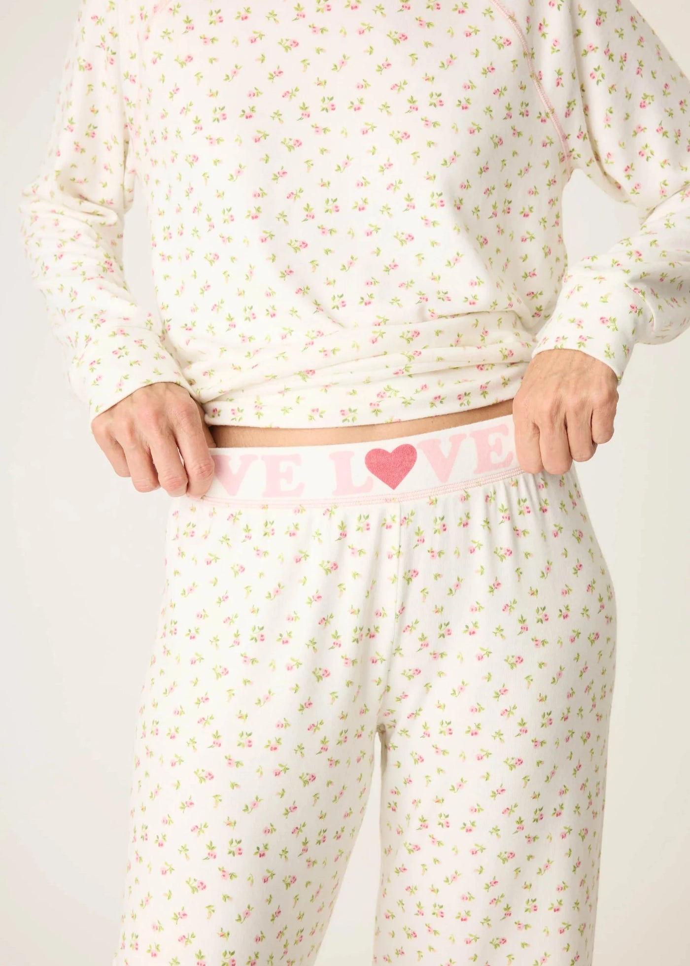 Pj Salvage Full Of Love Pj Set - Ivory