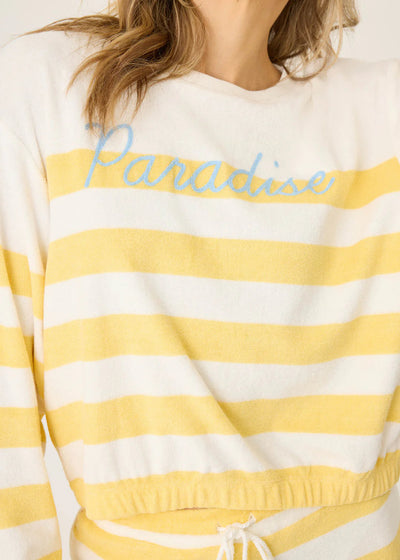 PJ Salvage Cabana Paradise Stripe Set Lemon