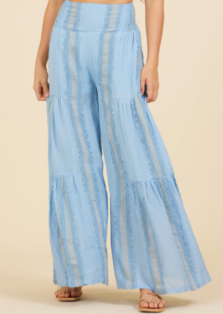 Surf Gypsy Striped Beach Pant - Blue / Gold