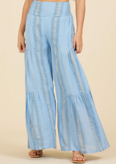 Surf Gypsy Striped Beach Pant - Blue / Gold