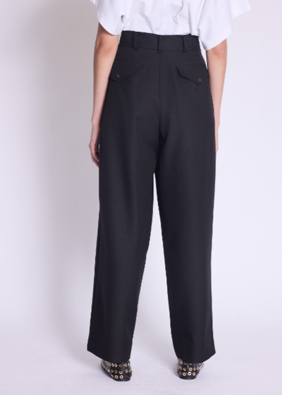 Berenice Double Pleated Trouser Pants Black