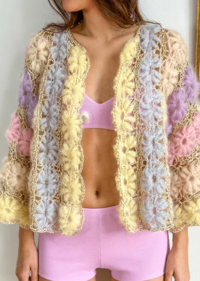 Maridruna Marigold Ombré Short Cardi Pastel/Gold