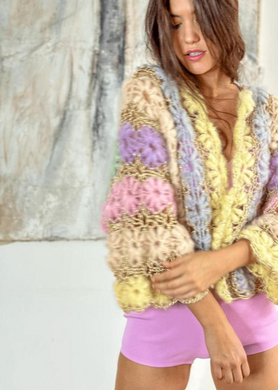 Maridruna Marigold Ombré Short Cardi Pastel/Gold