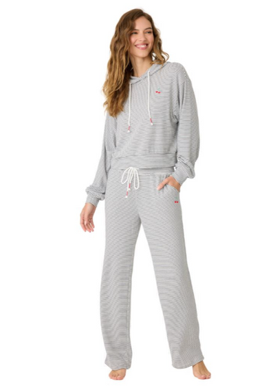 Pj Salvage Life Is Sweet Black Stripe Pj Set