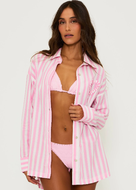 Beach Riot Cassidy Top - Pink Stripe