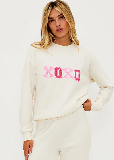 Beach Riot Devyn Oversized Sweatshirt - XOXO Cream