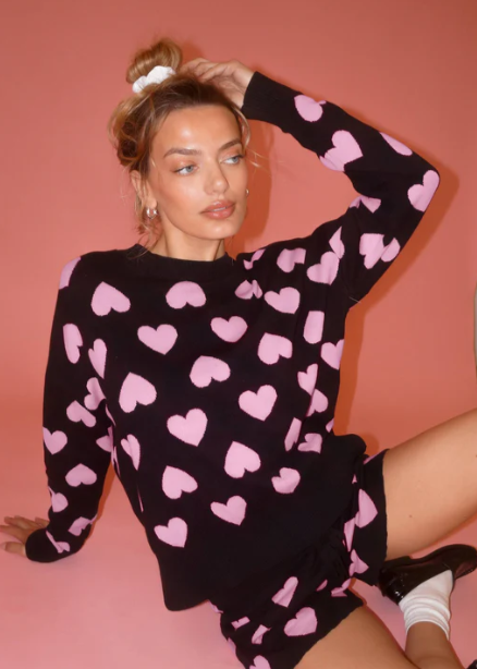 Beach Riot Callie Sweater - Love Heart