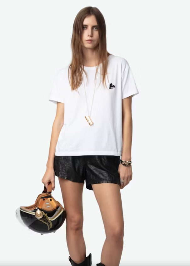 Zadig & Voltaire Marta Heart Zadig Tee - White