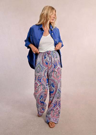 Molly Bracken Paisley Print Pull on Pants