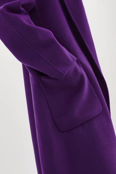 Lamarque Thara Double Faced Wool Coat - Violet