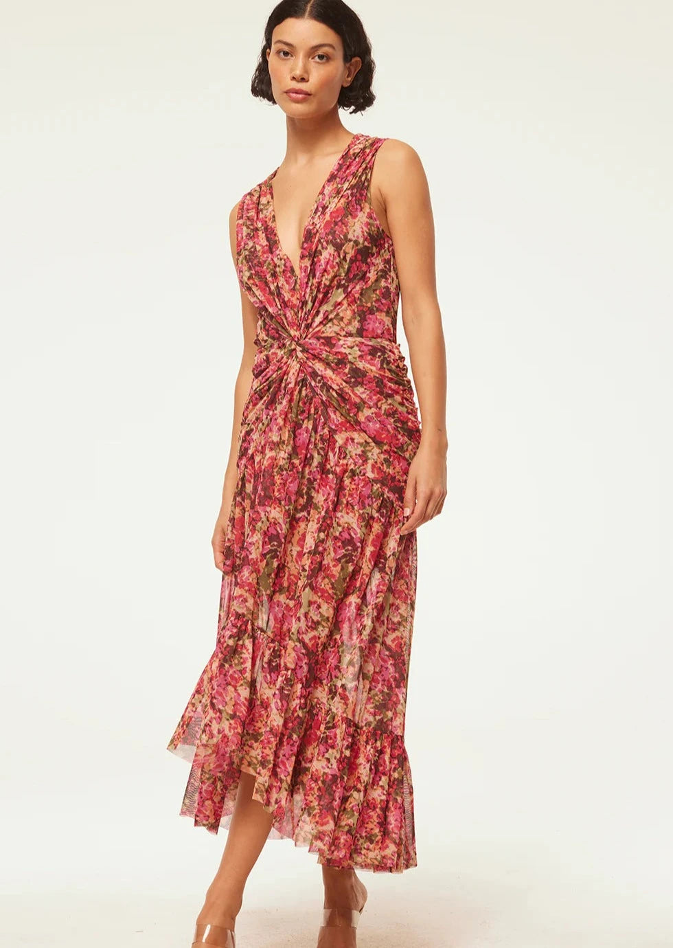 Misa Ava Sedona Floral Mesh Dress