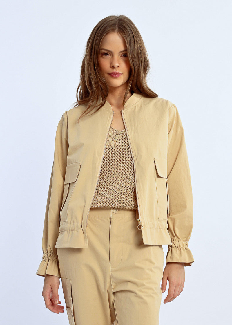 Molly Bracken Cargo Jacket Beige