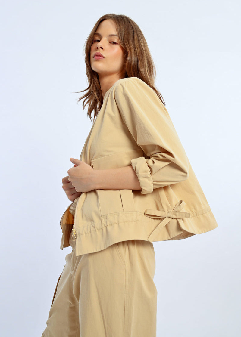 Molly Bracken Cargo Jacket Beige