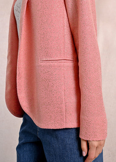 Molly Bracken Glitter Blazer Pink Rose