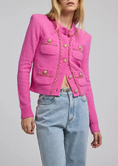 Generation Love Selma Chain Cardigan Pink