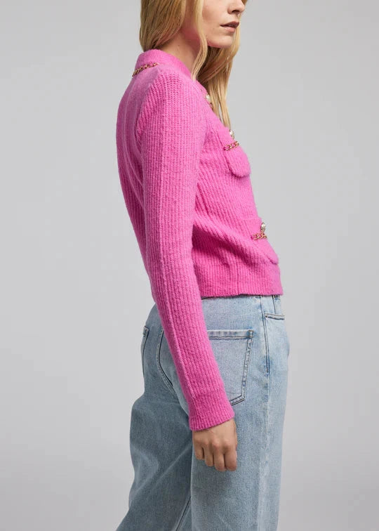 Generation Love Selma Chain Cardigan Pink