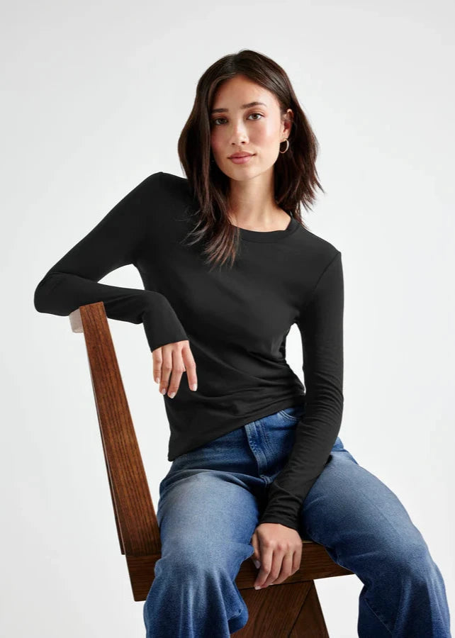 Splendid Bamboo L/S Tee Black