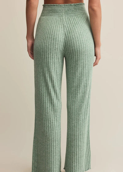 Z Supply Dawn Smocked Rib Pant Green