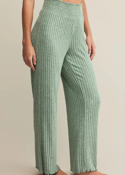 Z Supply Dawn Smocked Rib Pant Green