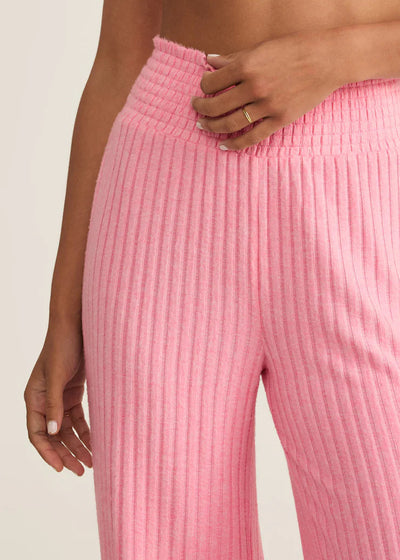 Z Supply Dawn Smocked Rib Pant Passion Fruit