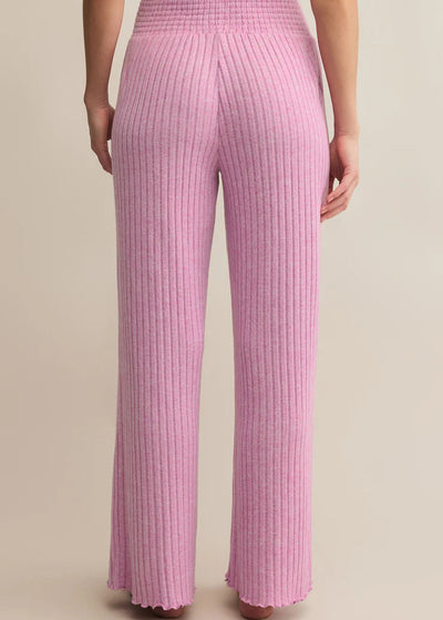 Z Supply Dawn Smocked Rib Pant - Violet Heather