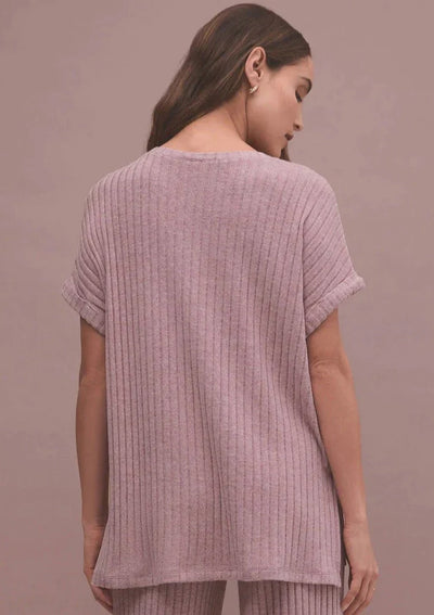 Z Supply Take It Easy Rib Tunic - Violet Heather