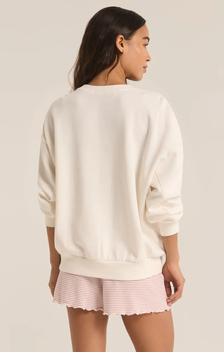 Z Supply Oversized Weekend Sweatshirt Bone