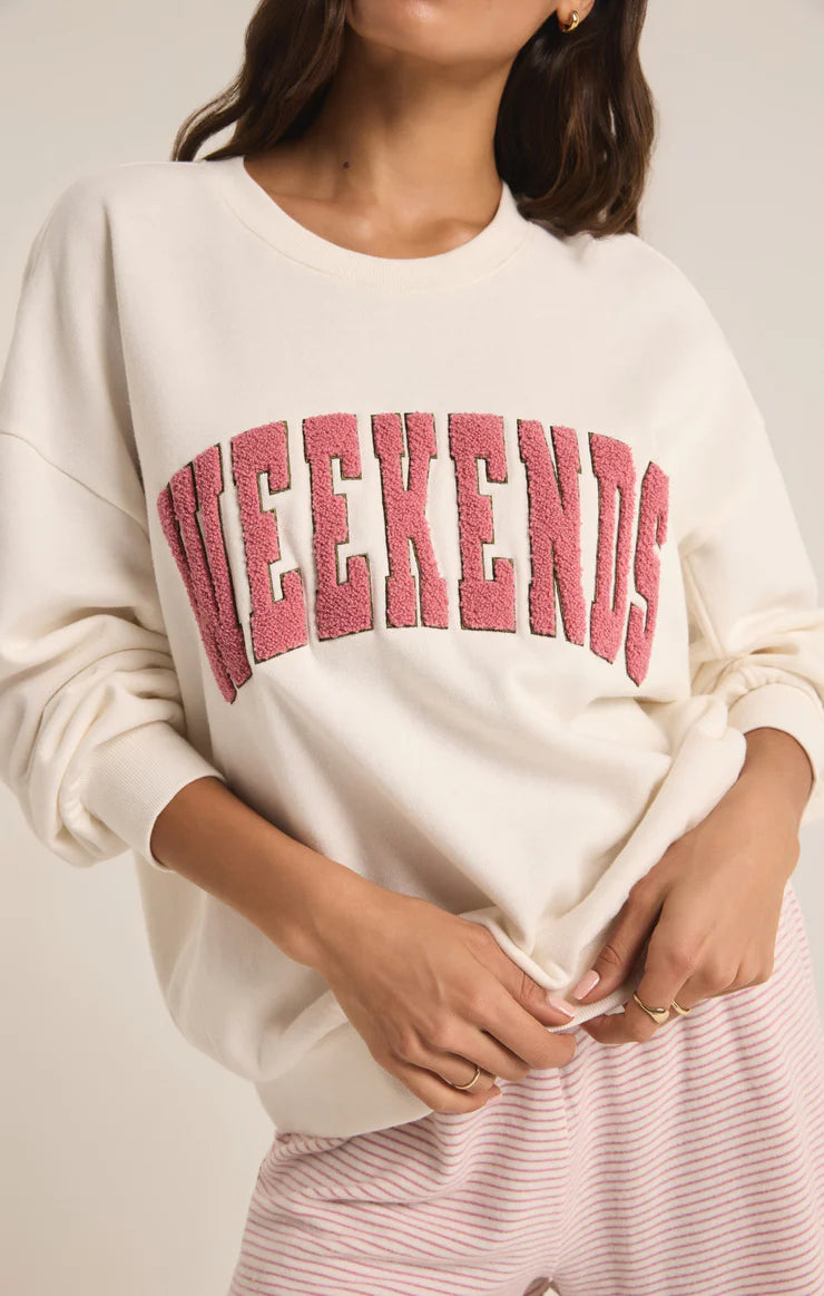 Z Supply Oversized Weekend Sweatshirt Bone