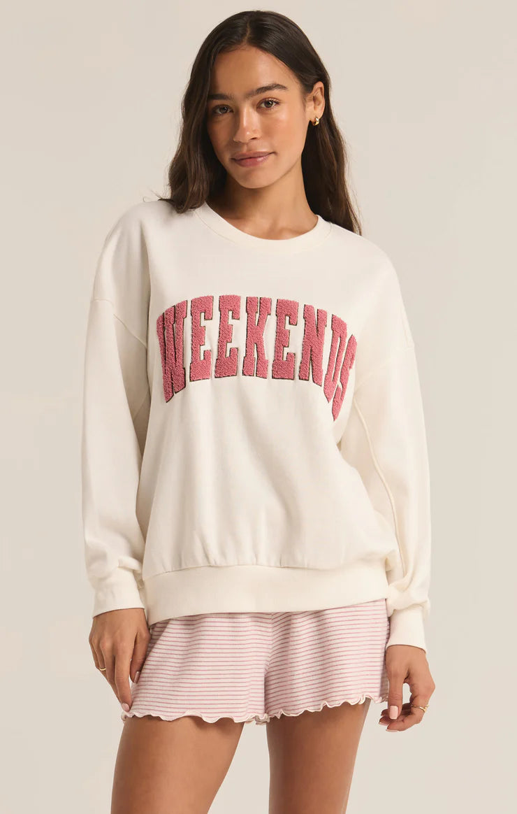 Z Supply Oversized Weekend Sweatshirt Bone