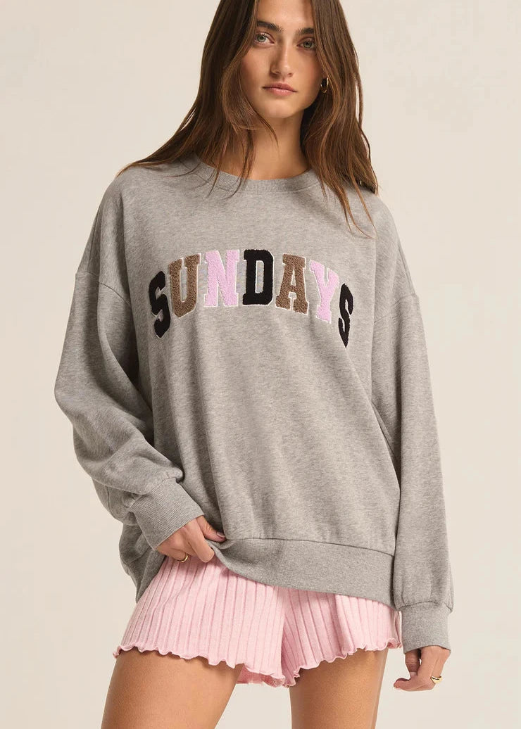 Z Supply Oversized Sunday Sweatshirt - Grey