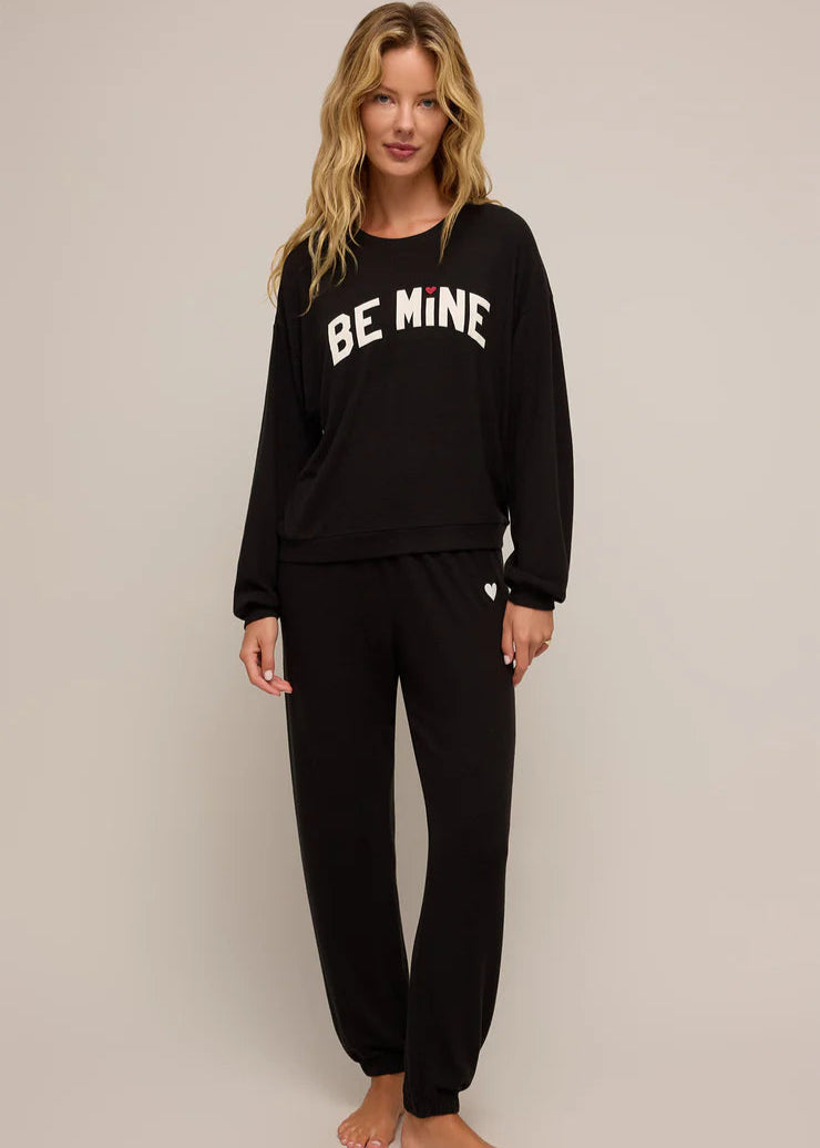 Z Supply Be Mine L/ S Top - Black