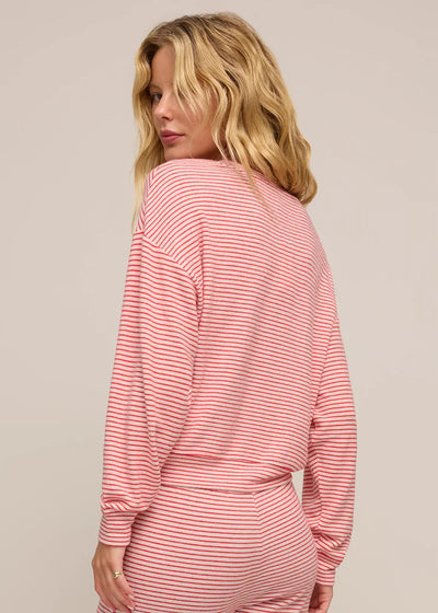 Z Supply Bisous Stripe L/S Top - Red