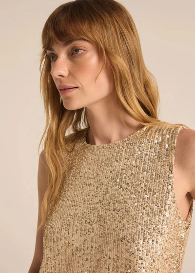 Z Supply Sloane Sequin Top - Champagne