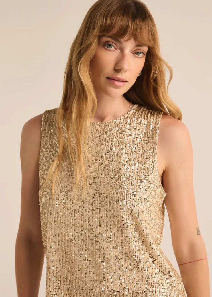 Z Supply Sloane Sequin Top - Champagne