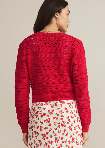 Z Supply Romance Cardigan Cherry